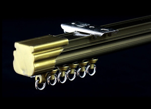 铝合金窗帘轨道单轨双轨挂侧装直轨顶装滑道条滑轮槽跑道上门安装