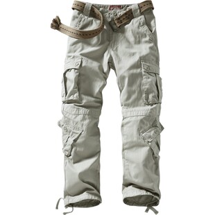 match麻吉工装裤男宽松长裤男青年户外休闲多袋裤潮男收脚裤6053