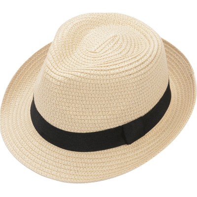 草编韩版潮女遮阳帽子男折叠礼帽