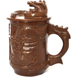 纯手工木鱼石老板杯子古典茶杯办公室茶杯礼品杯精品木鱼石水杯