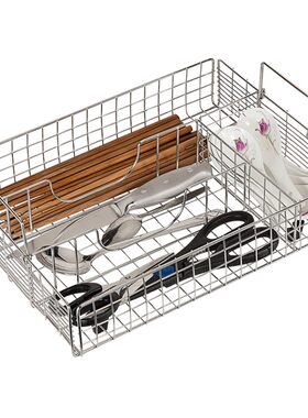 筷子盒不锈钢分格餐具收纳架