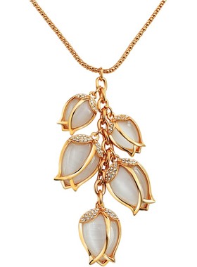 长款新款康乃馨高端大气毛衣链