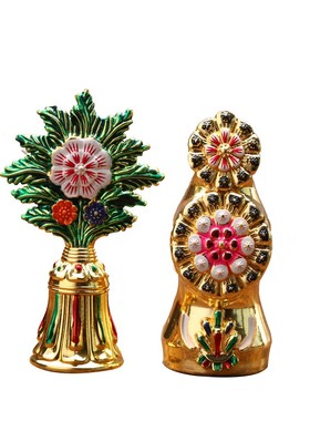 朵玛食子锌铜合金供奉佛前摆件