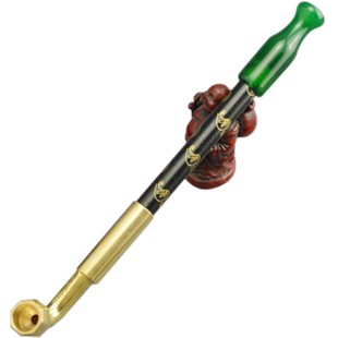 艾宝烟斗男士老式烟袋叶子锅烟斗一口香旱烟袋烟袋锅烟锅烟具烟嘴