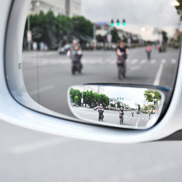 汽车用品后视镜小圆镜 高清 玻璃无边倒车盲点镜360度广角辅助镜