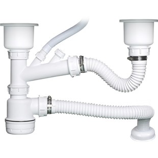 吉斯特厨房洗菜盆双槽防臭下水管水槽下水器洗碗池单槽排水管配件