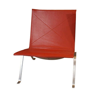 Design.M创意家具pk22 easy chair安乐椅不锈钢真皮沙发休闲躺椅