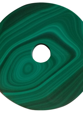 天然南非孔雀石吊坠平安扣车挂 大号毛衣链项链 挂件包邮一物一图