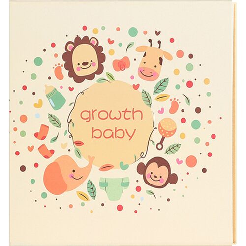 18寸宝宝儿童成长手册记录纪念册diy相册本自粘式手工家庭大容量