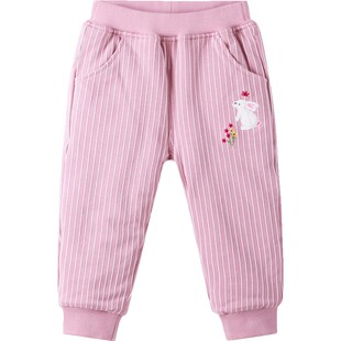 女宝宝冬季棉裤儿童冬装保暖婴儿女童加绒加厚小童外穿夹棉PP裤子