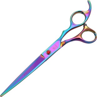 玄鸟宠物彩色家用剪刀 修毛剪剃毛剪直剪7寸专业宠物美容工具泰迪