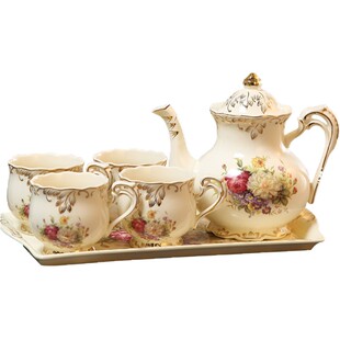 咖啡套具 欧式咖啡杯套装 英式下午茶茶具简约红茶杯陶瓷杯子家用