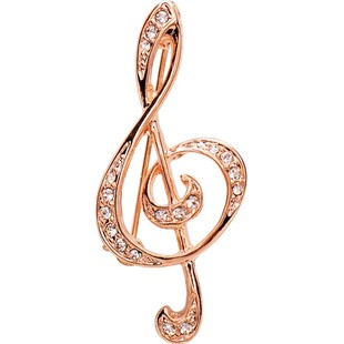 高音谱号音符音乐符号胸针男西装西服高档女扣胸花别针高级感领针