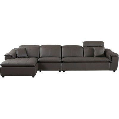 康耐登北欧现代简约转角真皮沙发