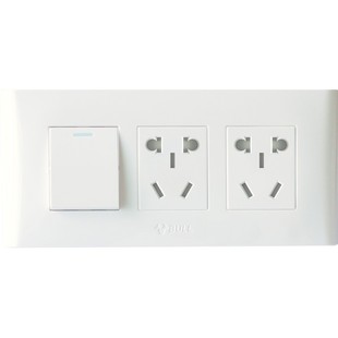 公牛开关插座118型电源带开关6孔五孔墙壁一开双控六孔插座面板