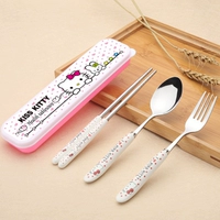 Red KT White Box (палочки для еды+ложка+вилка)