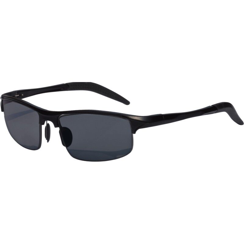 运动眼镜男铝镁半框有度数偏光太阳镜近视变色镜驾驶司机墨镜8177