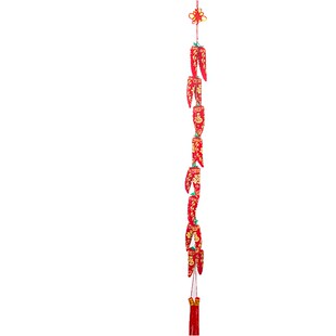 马年红红火火春节新年挂件福袋辣椒串乔迁新房客厅装饰鞭炮串挂饰