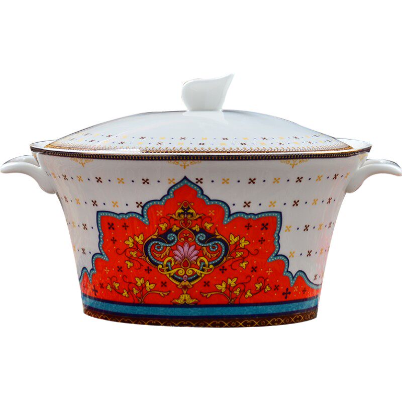 品锅骨瓷烫煲微波炉餐具套装汤盆