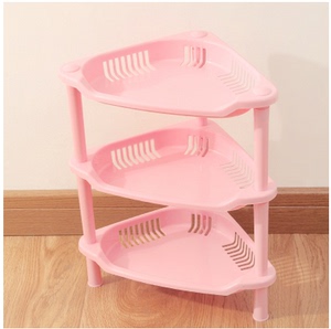 三层浴室置物架卫生间洗手间塑料脸盆架落地式厨房储物收纳架