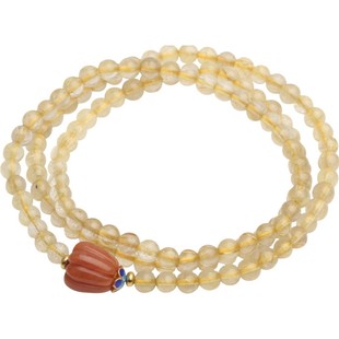 心斋堂【真如】净体天然金发晶钛晶手链女黄发晶多圈手串水晶饰品