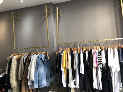 金色侧挂服装架 服装店落地式挂衣架 男女装欧式吊顶婚纱礼服货架