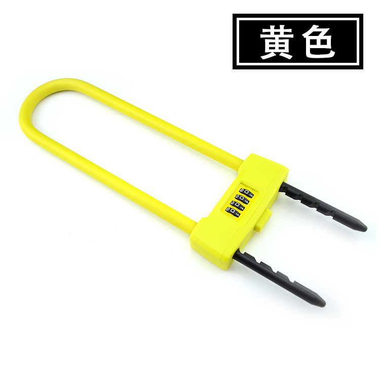 嘉仕杰密码玻璃门锁防液压剪锁 U形长锁 U型锁密码锁防盗锁玻璃i.