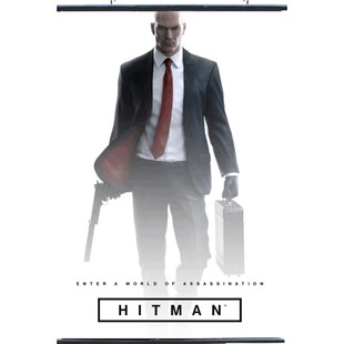 Hitman周边游戏收藏挂画 杀手47布制海报 铝合金画轴 宿舍装饰