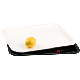 密胺茶盘大号水杯盘塑料托盘家用欧式长方形茶杯托盘商用黑色托盘