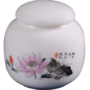 袖珍陶瓷茶叶罐铁观音茶叶密封瓶子旅行便携茶叶盒小号白瓷储茶罐