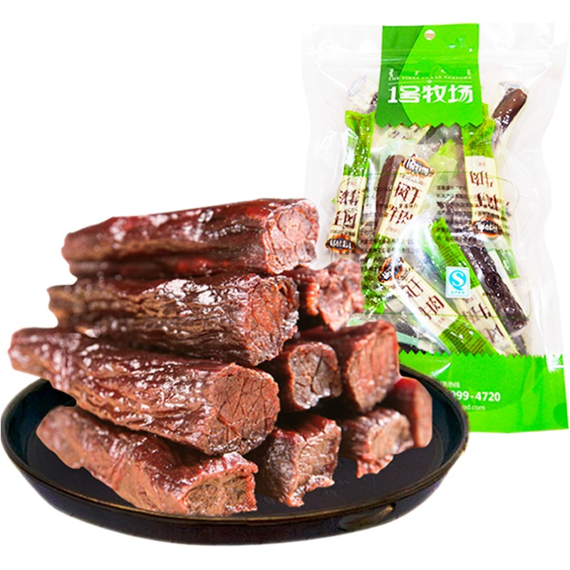 1号牧场官方旗舰店风干手撕牛肉干