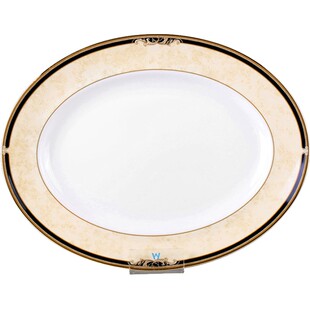 Wedgwood威基伍德Cornucopia丰饶之角35cm骨瓷大鱼盘家用椭圆托盘