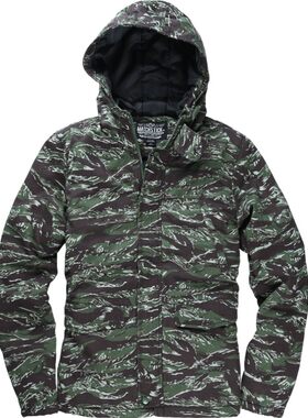 match麻吉迷彩棉服短款连帽潮男