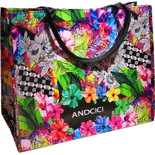 欧美便携防水带拉链大容量ins购物袋女包学生装书手提袋子旅行包