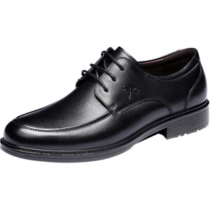 红蜻蜓男鞋真皮正装皮鞋头层牛皮系带秋季男士商务休闲鞋圆头透气