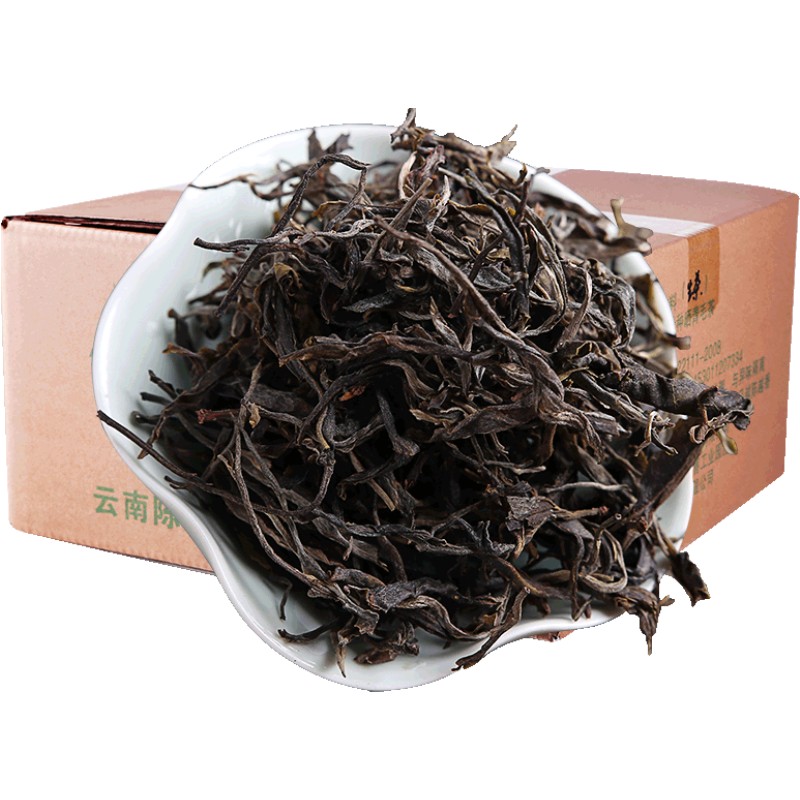 2021春茶 【2公斤整箱】量贩装勐库古树普洱散茶普洱茶生茶2000克