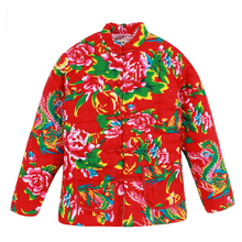 东北大花布冬季纯手工棉花保暖棉服1