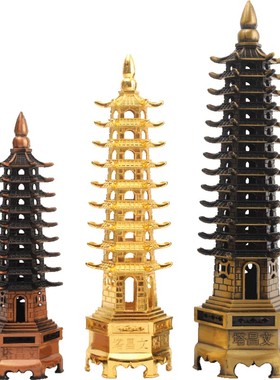 建筑模型中国风电视柜层文昌塔