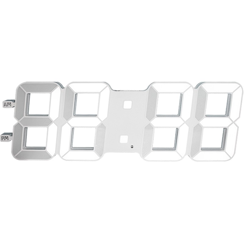 宏创 创意简约挂钟客厅立体钟万年历电子钟数字时钟钟表静音夜光