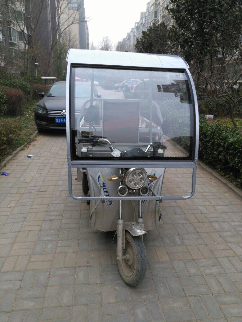 三电动轮车化钢挡风玻车棚雨moa棚遮阳三轮车前车头棚驾驶室璃铁
