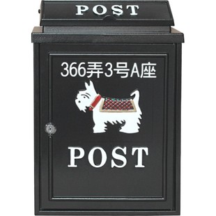 欧式别墅室外信箱挂墙防雨水邮箱带锁邮筒大号田园创意信报箱包邮