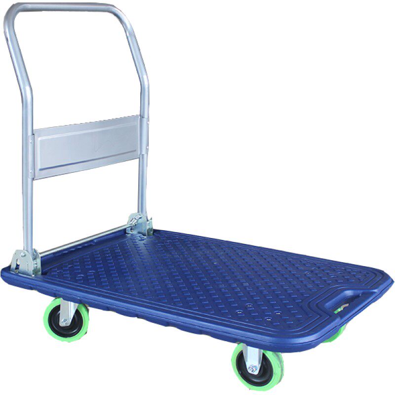 折叠平板车堆货车手推拉车四轮小推车工具车仓库物流拉货物搬运车