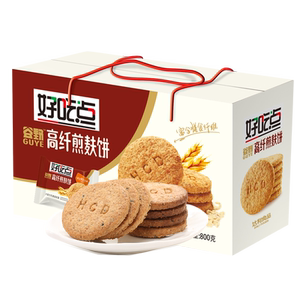 【拍3件】好吃点高纤煎麸饼800g*3箱