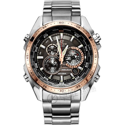 正品卡西欧太阳能光能防水男手表