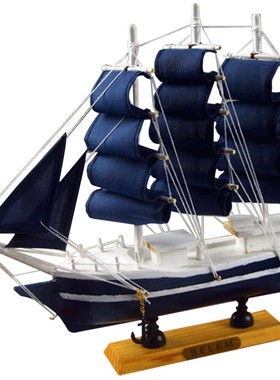 仿真酒吧餐厅柜台木质帆船模型