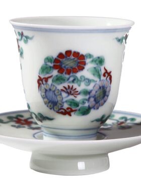 景德镇青花手绘主人杯功夫茶具