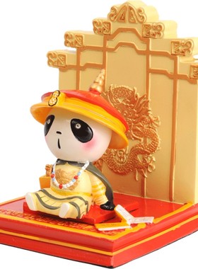 故宫淘宝大熊猫桌面书挡名片盒