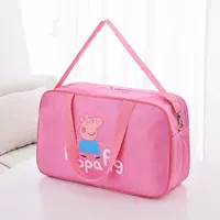 Свинья (розовая синяя одежда)