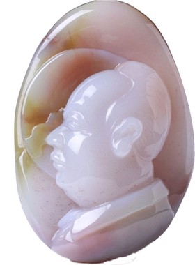 伟人头像证书凉山南红玛瑙