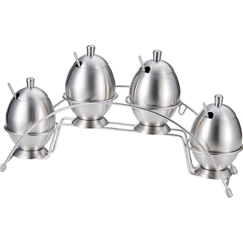 B&Y 创意欧式304不锈钢旦形调料罐调料盒调味瓶多用途厨房用具